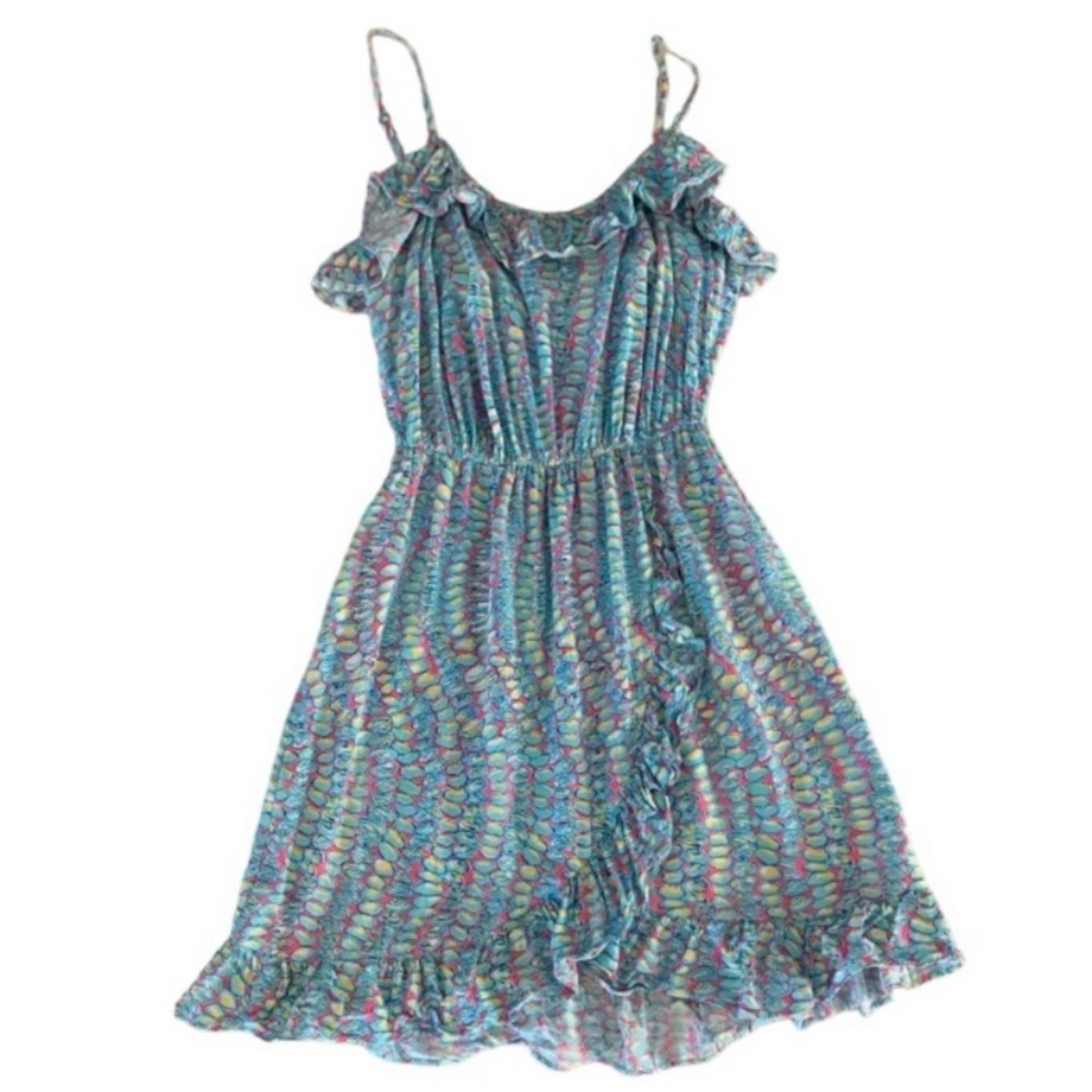 LILLY PULITZER Clam Print Ruffle Hem Mini Dress
